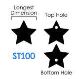 Acrylic Glitter Star Blanks (ST100) 17mm - 20 Pack