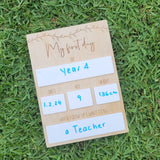 First Day of School Board Timber Design