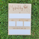 First Day of School Board Timber Design