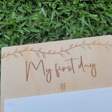 First Day of School Board Timber Design