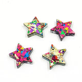Acrylic Glitter Star Blanks (ST100) 15mm - 10 Pack