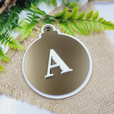 Round Bauble Double Layer with Initial