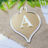 Drop Bauble Double Layer with Initial