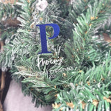 Christmas Ornament with Initial or Image