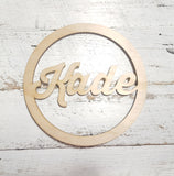 Round Cut Out Name Plaques