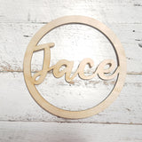Round Cut Out Name Plaques