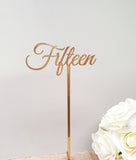 Table Numbers written in words - stand-up