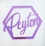 Hexagon Name Plaque