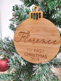 Christmas Bauble Round - Name
