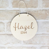 Round Name Plaque Etched