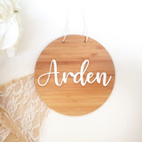 Round 3D Name Plaque