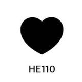 Acrylic Glitter Heart Blanks (HE110) 15mm - 10 Pack