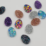 15mm Laser Cut Glitter Acrylic Egg Shape