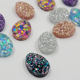 15mm Laser Cut Glitter Acrylic Egg Shape