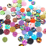 Acrylic Glitter Circle Blank Shapes 17mm - 50 Pack