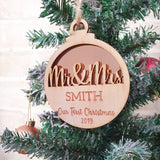 Christmas Bauble - Mr & Mrs