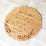 Please Leave your Shoes at the Door Sign