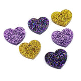 Acrylic Glitter Heart Blanks (HE110) 15mm - 10 Pack