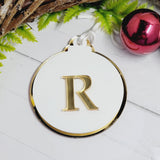 Round Bauble Double Layer with Initial