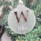 Christmas Ornament with Initial or Image