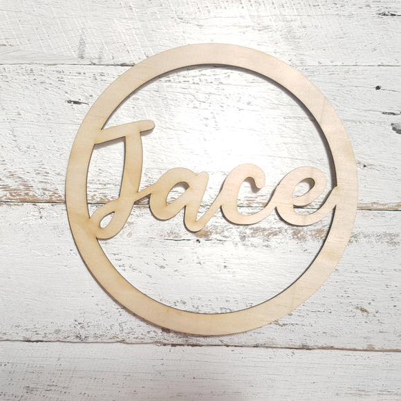 Round Cut Out Name Plaques