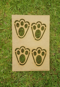 Easter Bunny Paw Print Stencil