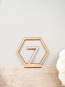 Table Numbers - cut-out shapes