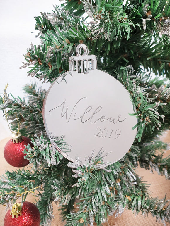 Christmas Bauble Round - Name