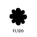 Acrylic Glitter Flower Blanks (FL120) 15mm - 10 Pack