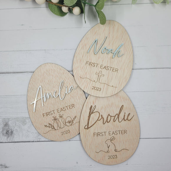 Personalised First Easter Milestone Plaque