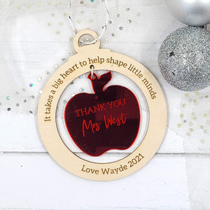 Teacher Thank you Christmas Decoration