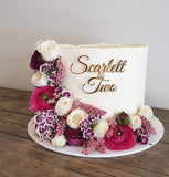 Cake plaque - Two Words