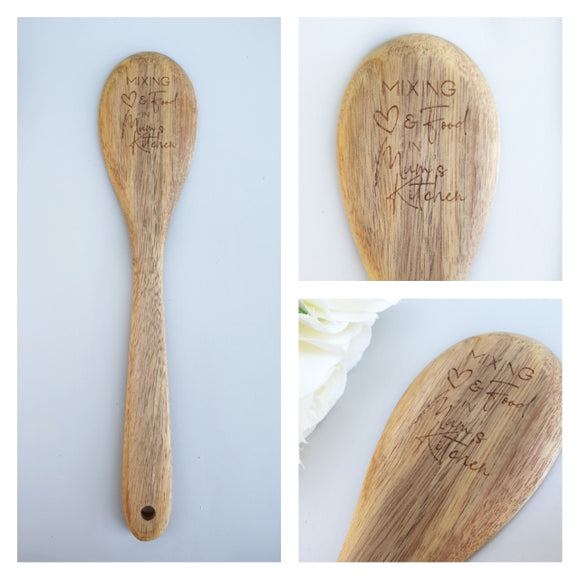Laser Engraved Wooden Spoon